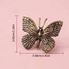 Mini Solid Brass Butterfly Figurines Miniatures Desktop Ornament Antique Copper Insect Statue Home Decoration Craft Accessories