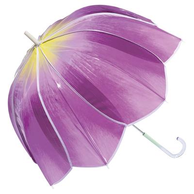 Umbrella Tulip Umbrella Purple Long Umbrella Photogenic Stunning Flower Dome Shape Durable Stylish Cute Women Wpc. [Vinyl Umbrella] Women's