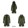 Damen Übergröße Wasserdichter Windbreaker mit Kapuze - Lässiger lockerer langer Mantel für Herbst/Winter
