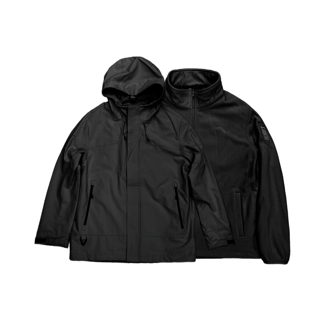 Anta China National Geographic Series Three-In-One Comfortable Fashion Waterproof Windproof Jacket Women Jacket Black 162546601R-1