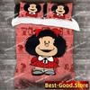 3D Mafalda Cartoon Comforter Bedding Set Printed Bed Set Duvet Cover Sheet Pillowcase Bed Soft Quilt Cover Full Queen King Size