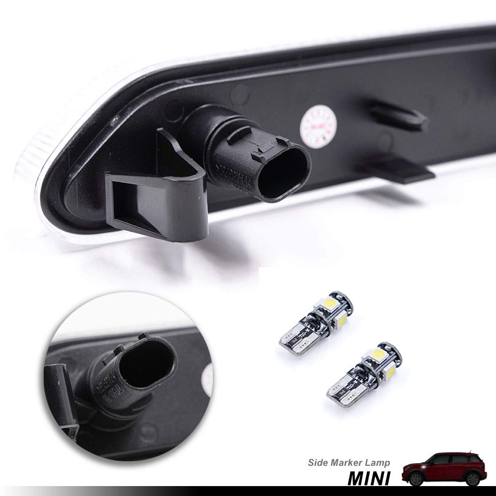 Clear Lens OEM Fender Side Marker Light Cover 2011-2016 R60 R61 Turn Signal Lamp
