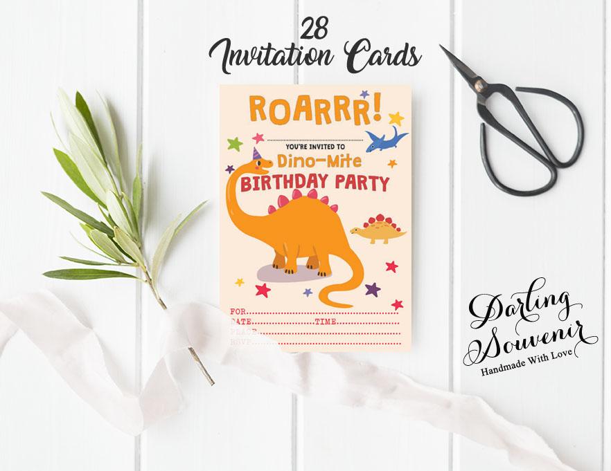 Darling Souvenir Pink Birthday Invitation Card Printable Fill or Write In Blank Invites Party Supplies Pack Of 28 5 X 7