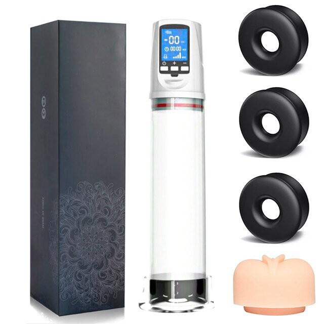 Electric Penis Pump Penis Enlargement Extend Pump Penis Trainer Male Masturbator Cock Vacuum Pump Adult Goods Sex Toy for Men