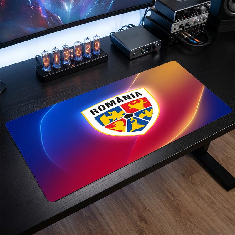 Romania Football Crest Mouse Pad, Extended Non Slip Rubber Desk Mat for Gaming Office Laptop Fan Gift