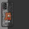 Cartoon Bear Rabbit Case for Samsung Galaxy A35 A54 A56 A55 A73 A33 A14 A23 A16 A15 A34 A36 A52S A72 A17 A52 A53 Phone Cover