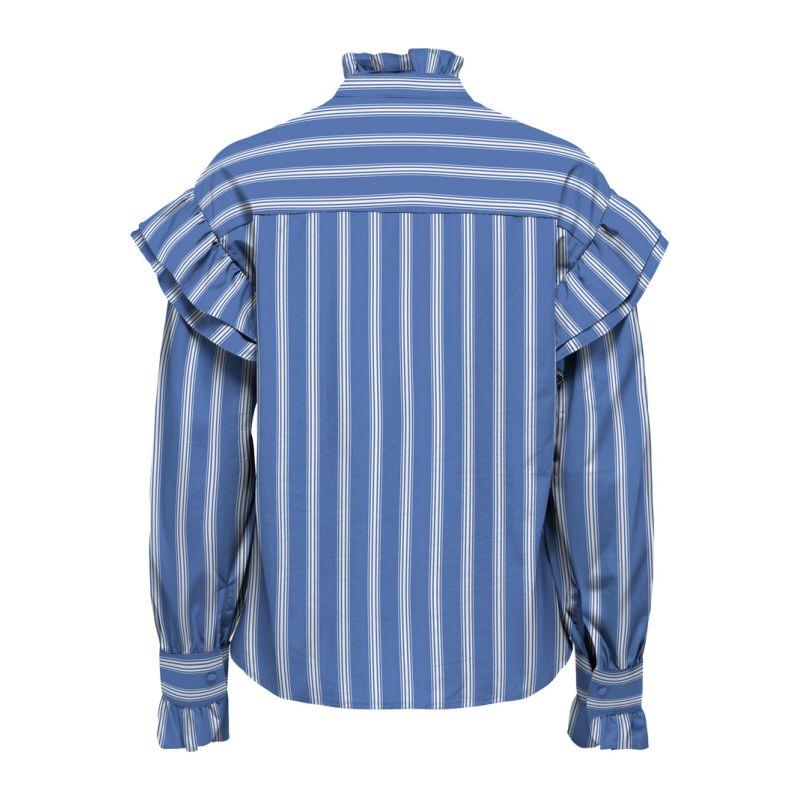 Blouse malou imprimé à rayures épaules à volants Femme ONLY