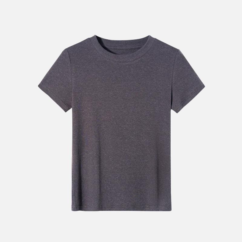 Women's New Summer Thin Elastic Solid Color Leisured Lycel Tencel Blouse