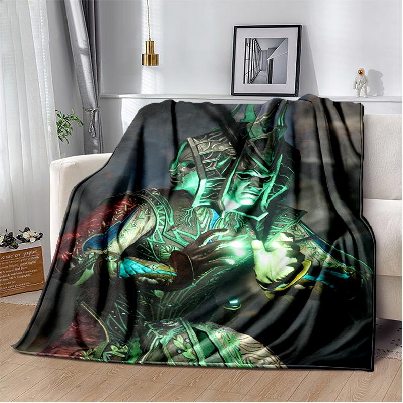 Baldur Gate3 Game Gamer Cartoon 3D Blanket,Soft Throw Blanket for Home Bedroom Bed Sofa Picnic Travel Office Cover Blanket Kids