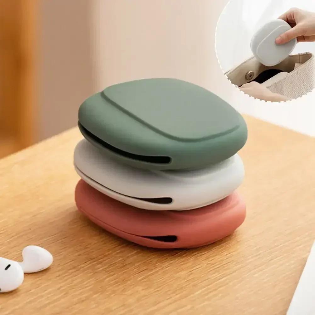 Tragbare Aufbewahrungstasche aus Silikon für Datenkabel, Aufbewahrungsbox für Kopfhörer, süße Aufbewahrungstasche für Telefonladegeräte, Schlüssel, Lippenstift, Reisekabel-Organizer