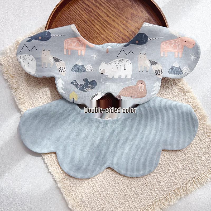 Storyme Double-Sided Korean Baby Drool Bib With Side Label, Suitable for 0-2 Years