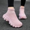 Socks and shoes women's autumn new high-top student casual couple sports short boots large size men's shoes