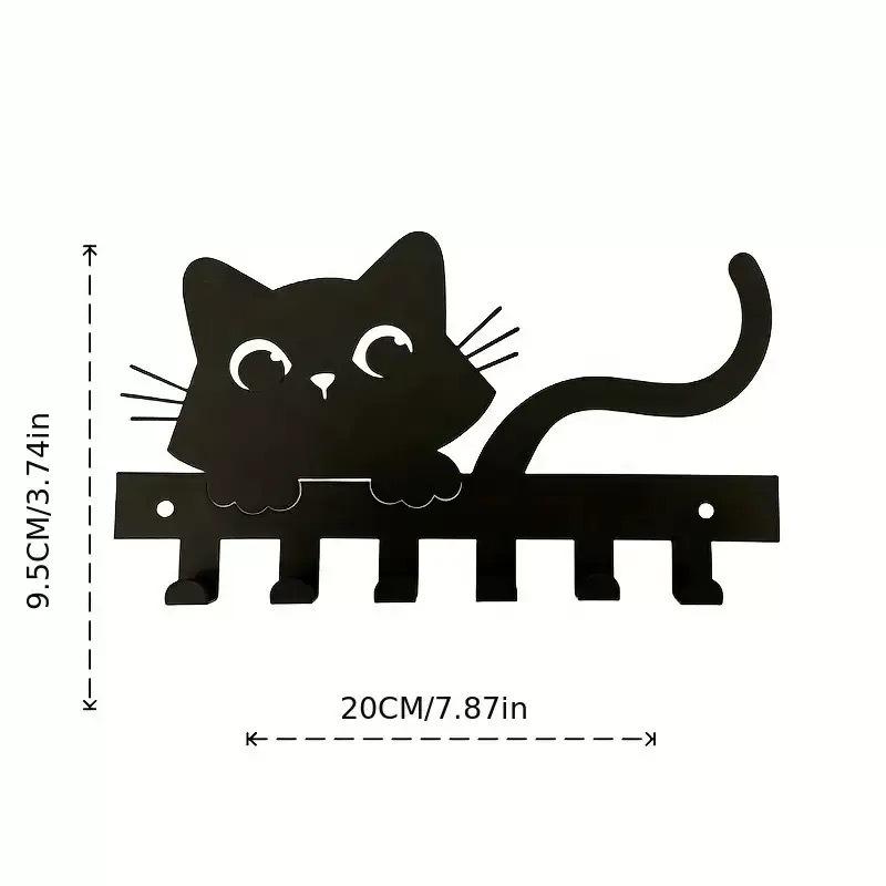 Metal Letter Key Storage Hook Rack - Decorative Wall-Mounted Silhouette for Bedroom