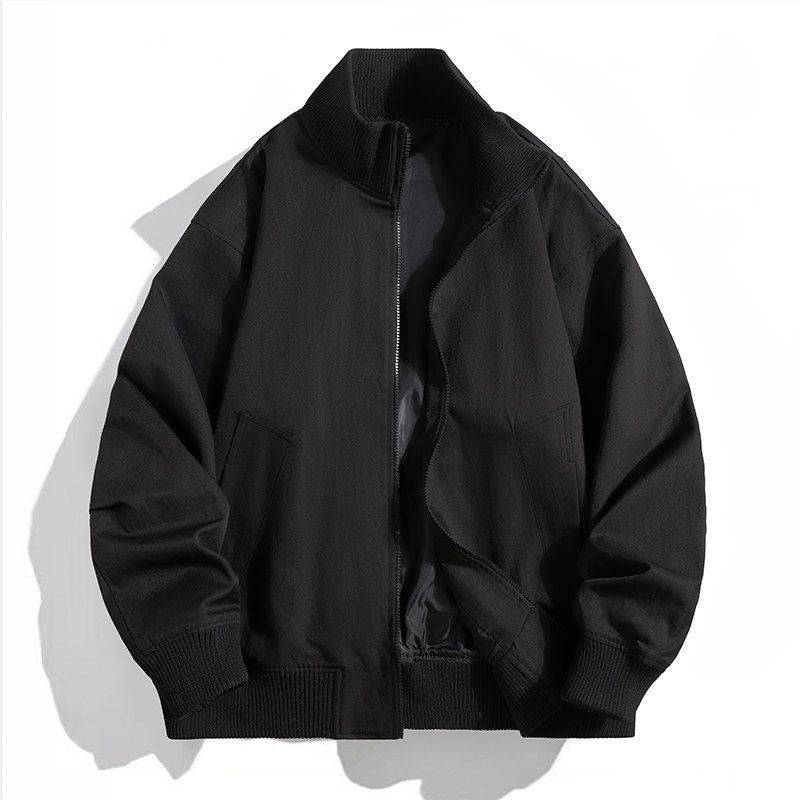 New Style Baseball Collar Jacket for Men, Spring and Autumn Trendy Versatile American Casual Flight Suit, Stand Collar Outerwear