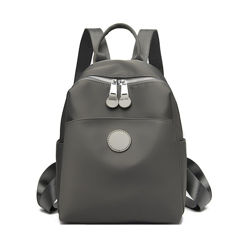 Spring Women's Fashionable Nylon Waterproof Travel and Commuting Small Backpack Simple Canvas Schoolbag