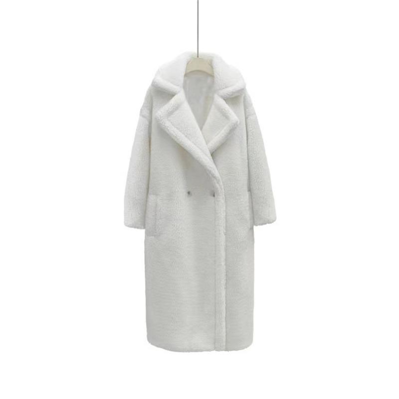 Imitation Fur Granular Imitation Wool Coat Long Coat Teddy Bear Imitation Fur Long Coat