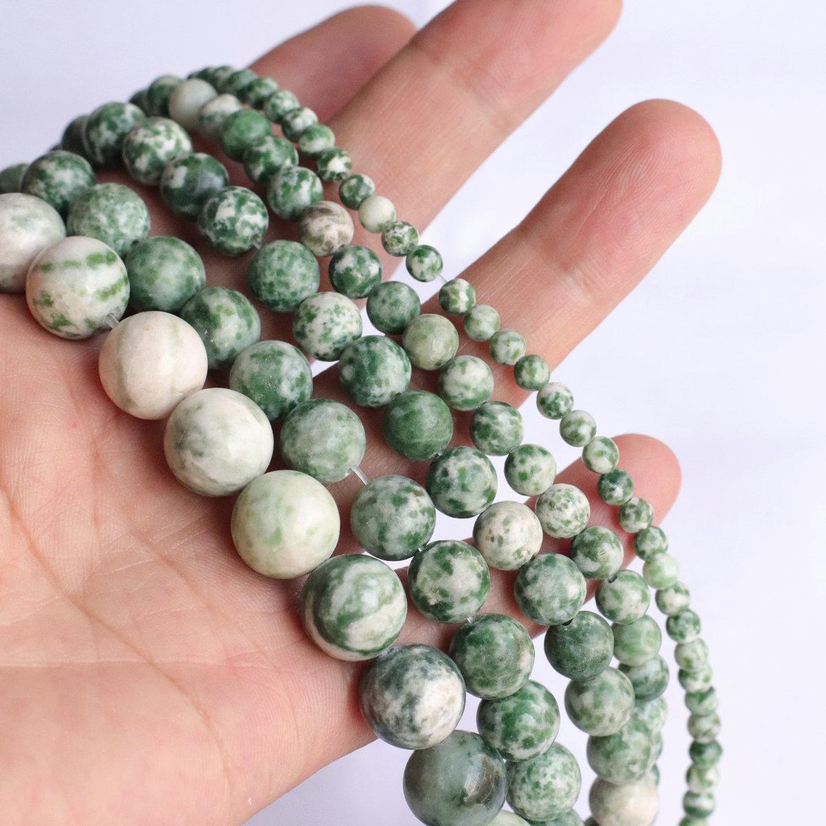 DIY Handmade Snake Dragon Jade Green & Australian Zebra Round Beads 4-12mm