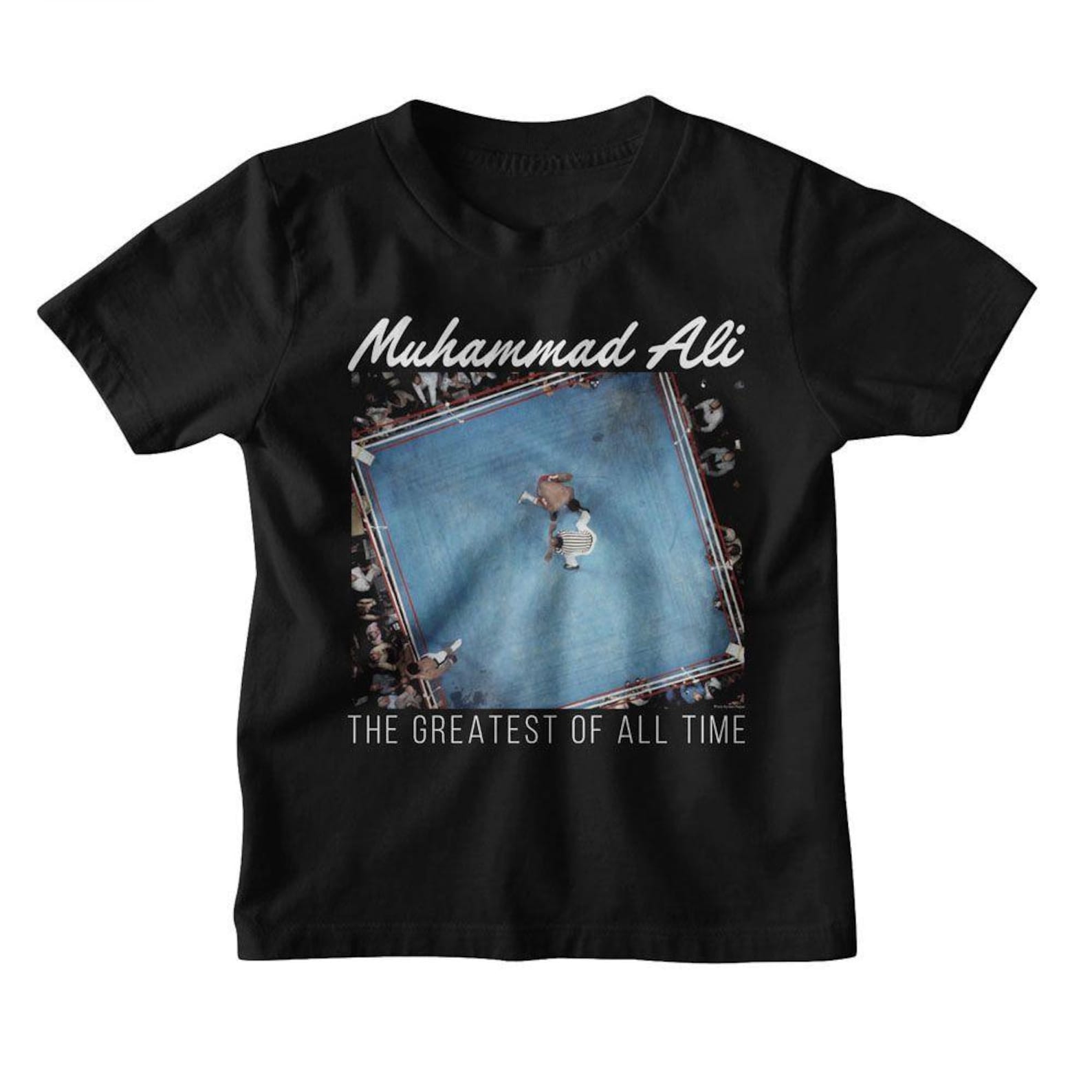 Muhammad Ali Overhead Goat Black Youth T-Shirt S