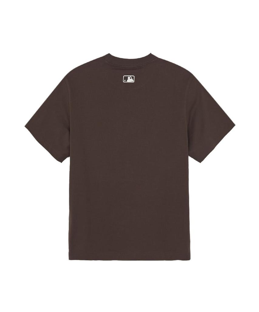 Emelbi Serif Lettering Semi-Oversized Short Sleeve T-Shirt Sf (D.Brown)