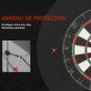 Sisal Dartboard, Professional, EVA Protective Ring, 6 Tip Darts, 71.5 x 3.8 cm, Black