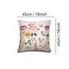 1pc Floral Printed Decorative Pillowcase, Suitable for Living Room Sofa Bed Chair Bedroom Decoration, Flower Printed Pattern