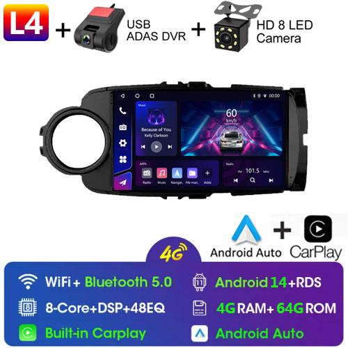 Android 13 Car Radio Multimedia Player For Toyota Yaris 2012 - 2017 RHD/LHD Android Auto Navigation GPS Autoradio Carplay WIFI
