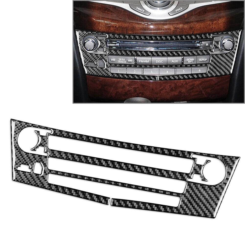 Carbon Fiber Center Console Radio Panel Frame Trim For Infiniti JX35 QX60 13-16