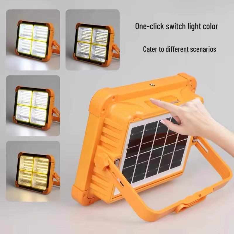 LED Solar Rechargeable Light: Outdoor Camping, Market Stall & Emergency Use, Long Battery Life