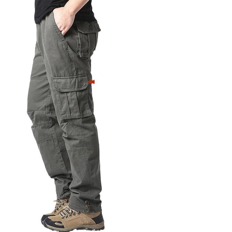 Herrenhosen, Herbst-Overalls, Herrenhosen mit weitem geradem Bein, Outdoor-Baumwoll-Freizeithosen, Übergröße Arbeitshosen