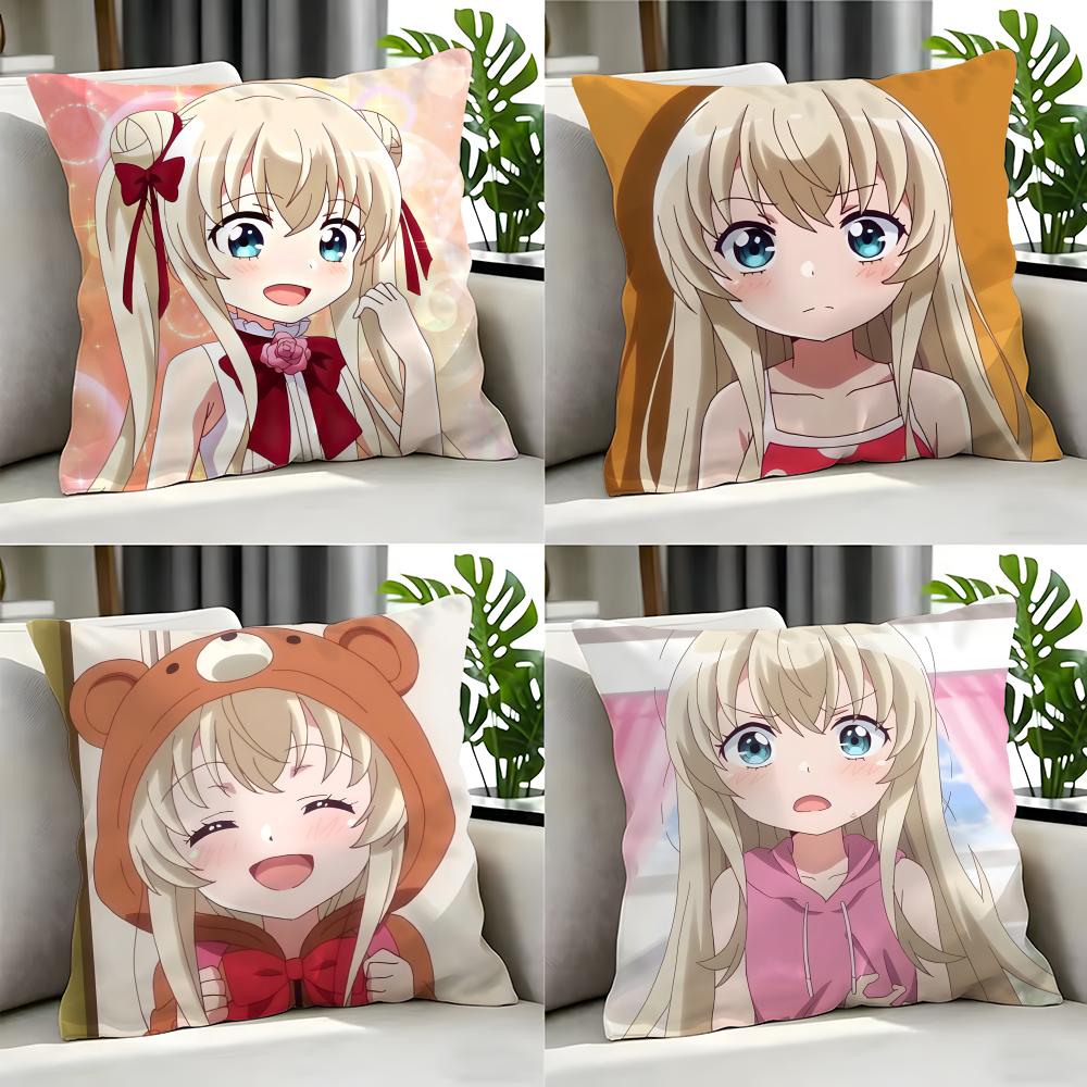 anime Uchi no Maid ga Uzasugiru Cushion Cover Cushion Cover Set Pcs x x x Pillowcase Decorative Sofa Home Decor