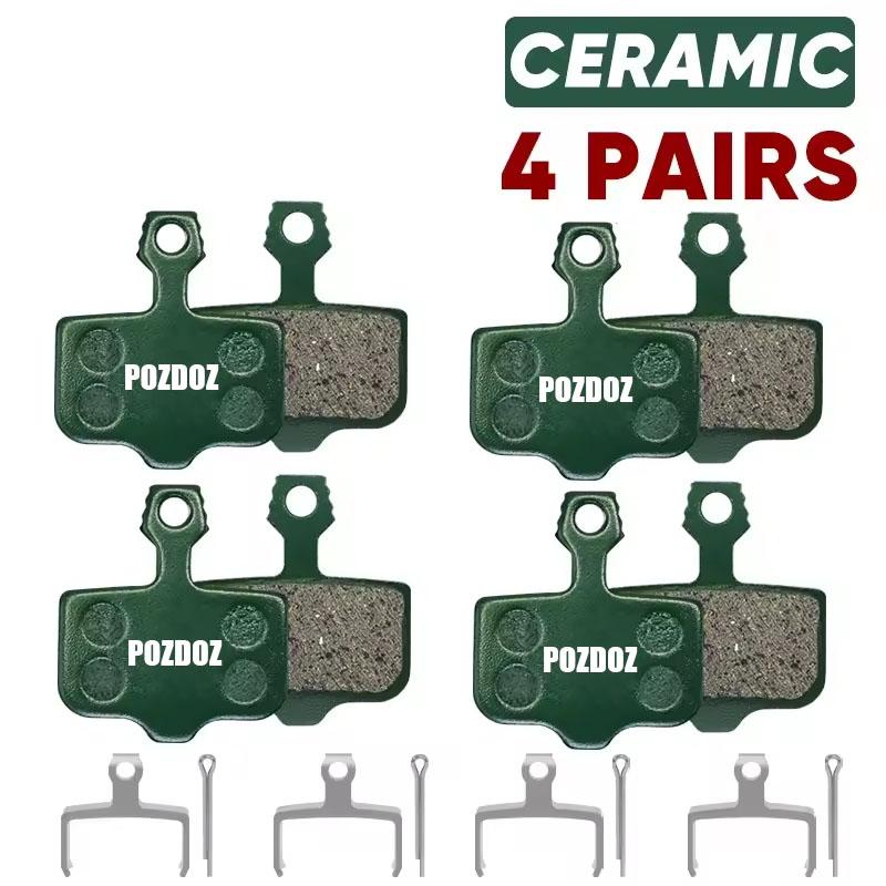 POZDOZ Ceramic Hydraulic Disc Brake Pads Wear-Resistant Disc Brake Pads for SRAM AVID ELIXIR 1/2/4/6/8/10Pairs MTB Brake Pads Ceramic 4 Pairs