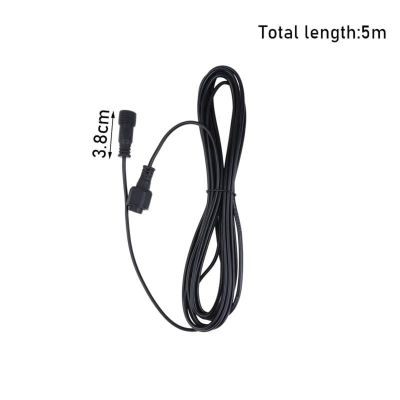 Câble d'extension universel pour spots solaires basse fréquence 5M, étanche, connecteur mâle 2 broches vers femelle, câble de projecteur