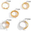 IngeSight.Z Vintage Knitteriges Metallfeder Armreifen für Damen Klassischer Anhänger Wassertropfen Offenes Armband Street Trendiger Schmuck
