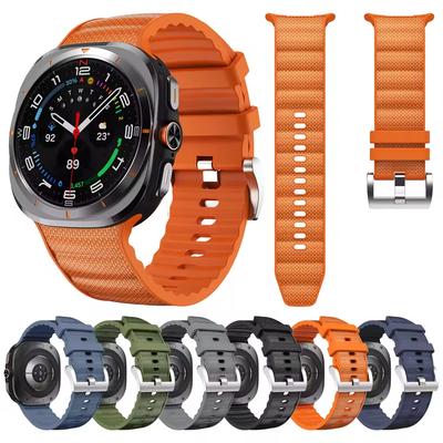 רצועת סיליקון+ניילון רשמית עבור Samsung Galaxy Watch Ultra רצועה 47 מ"מ רצועת ספורט פונקציונלית צמיד Galaxy Watch 7 Ultra 47 מ"מ