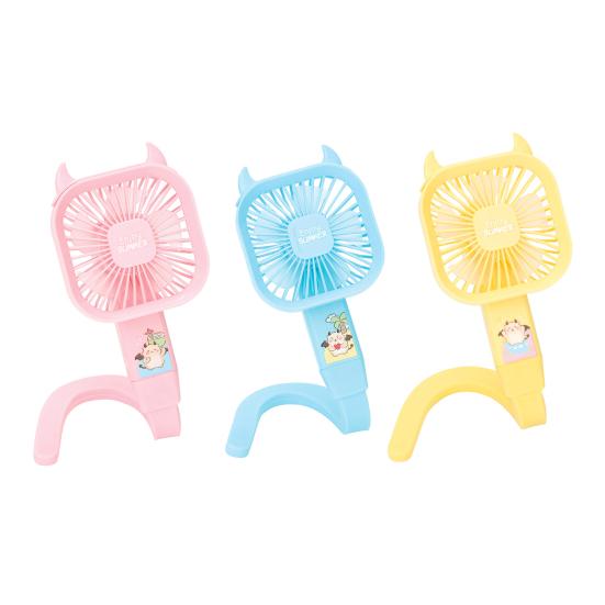 Mini Cooling Fan with Flexible Long Handle 3 Speed USB Rechargeable Devil Horn Handheld Desk Fan Portable Travel Outdoor Personal Fan