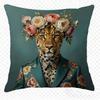 LeopardPrinted Doublesided Printed Pillow Cover Short Plush Suitable Living Rooms Bedrooms Sofas Throw Cushion Cover