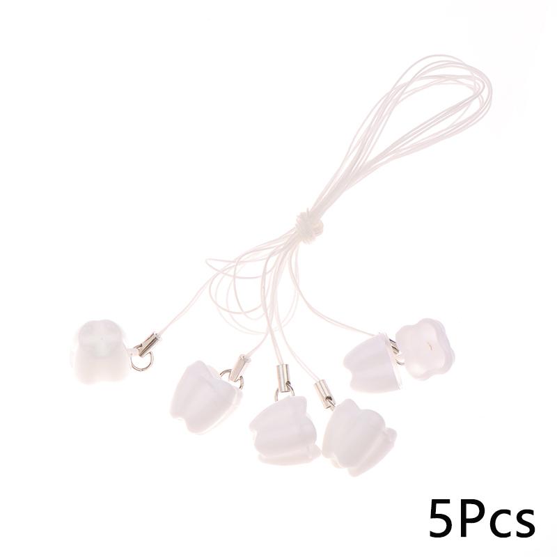 

5 шт. Органайзер для детских зубов, подарочная коробка для новорожденных, коробка для хранения зубов с ожерельем, сувениры, подарочный контейнер для хранения зубов белый