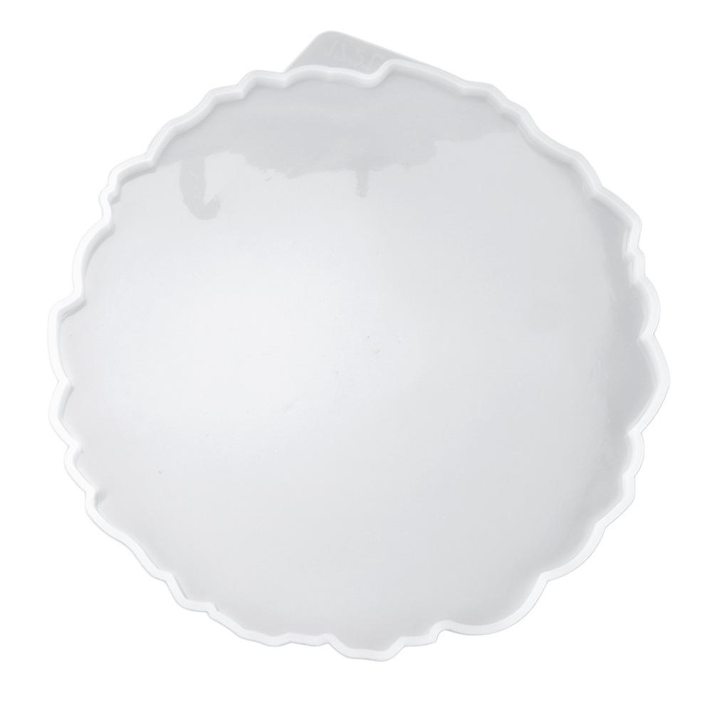 Small Round Washable Silicone Tray Mold Easy Clean Reusable Resin Tray Mold Irregular Shape DIY Tray Coaster DIY Craft