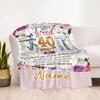 Happy 40th Birthday Personalized Text Blanket Lightweight Personalized Blanket Durable Comfort Versatile for Office Chair Sofa Picnics Living Room