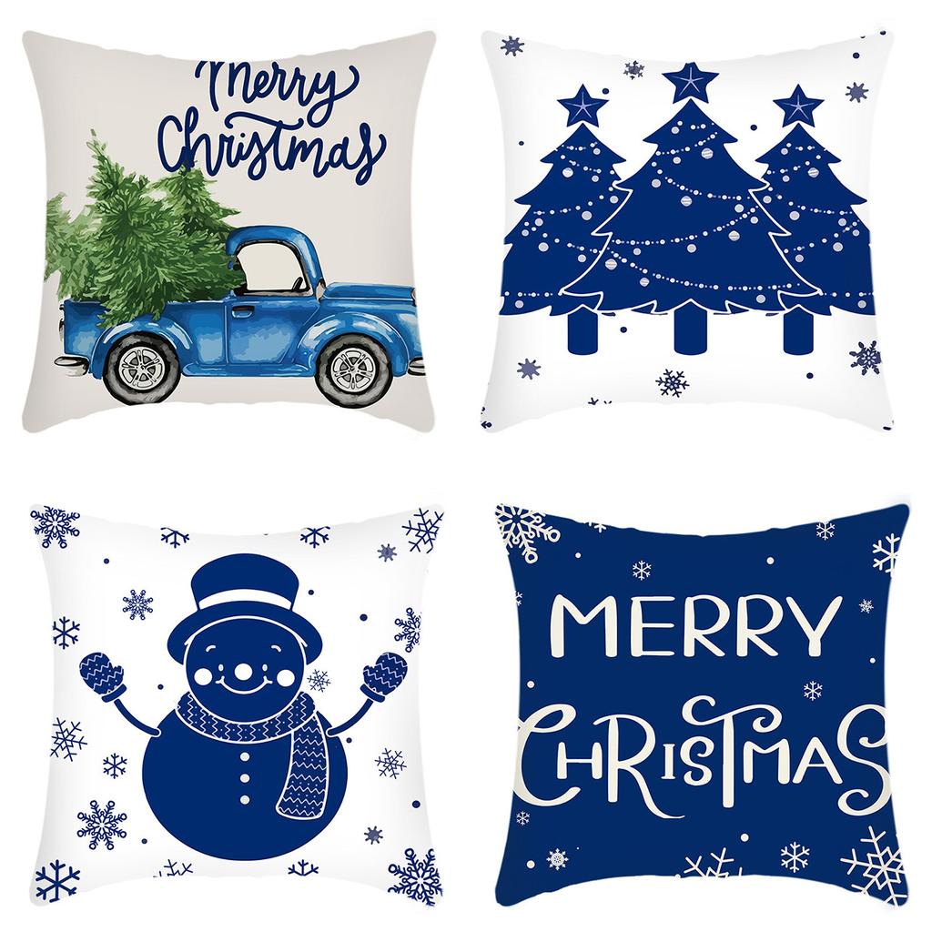 Popular Christmas Pillowcases for Holidays Santa Claus Linen Home Decoration Pillowcases