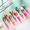 Korean Cute Animal Head 4-Color Click Ballpoint Pen