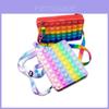 Bolsa Pop It Macaroon Arco-Íris Vibrante Capa para iPad com Brinquedo Fidget Sensorial de Bolhas