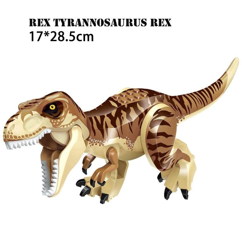 Lego große Partikel Bausteine ​​Stegosaurus Dinosaurier Jurassic Park Tyrannosaurus Rex zusammengebaut
