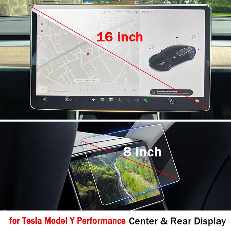 Tempered Glass Film Protector for Tesla Model 3 Highland Model Y Juniper Model Y Performance Rear Center Control Screen