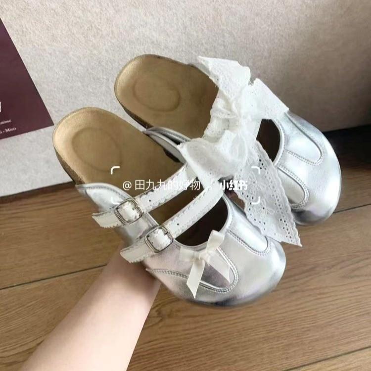 Fashion ballet style sweet slippers summer French niche breathable soft sole casual versatile Mary Jane shoes