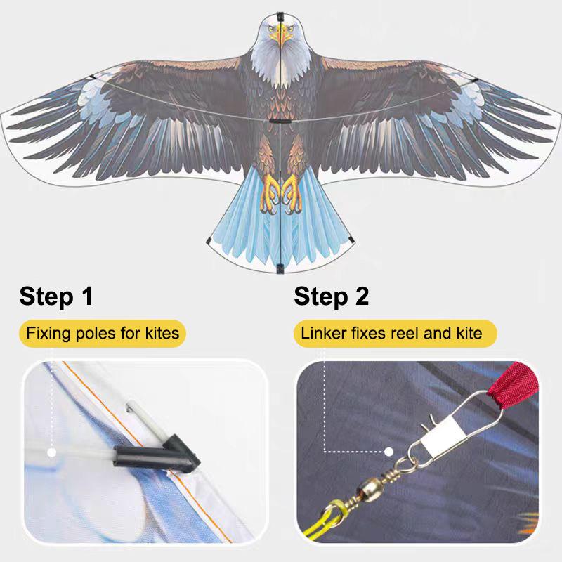 1.6/1.8M Giant Eagle Kite With 100M Kite String Flying Bird Kites Outdoor Fun Sports Garden Toys Bird Repelling Kite