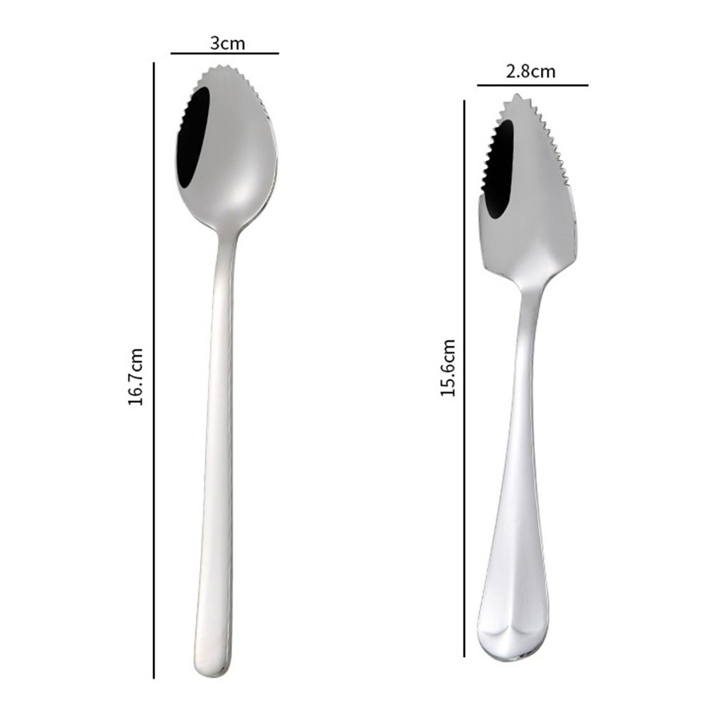 304 Stainless Steel Spoons Silver Dessert Spoon High Quality Grapefruit Spoons