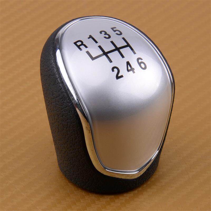 6 Speed Manual Gear Shift Knob Head Ball For Hyundai IX35 2010-2016 Silver 1pcs