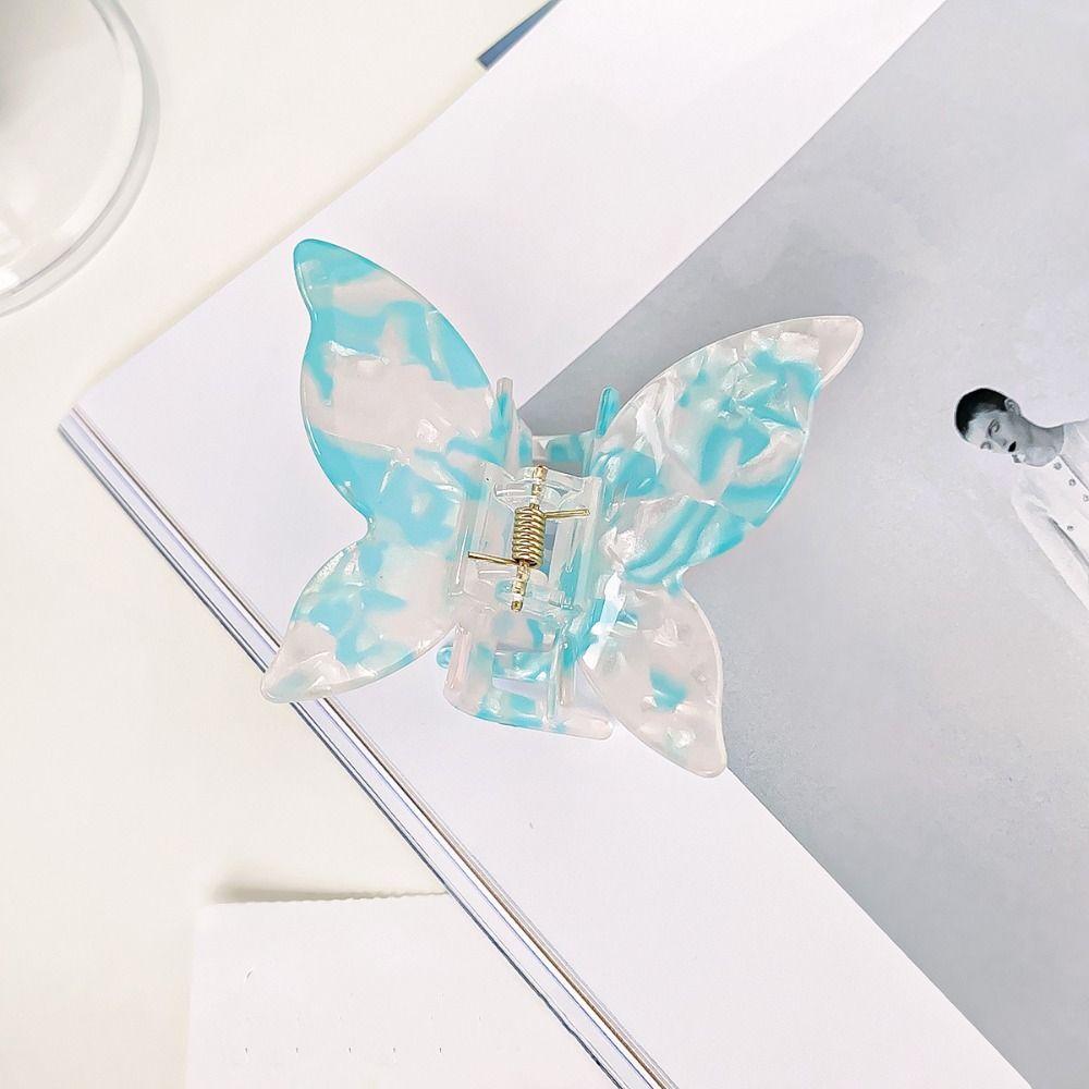 

Korean Style Retro Hair Crab Clip PVC Sweet Shark Clip Elegant Acetate Butterfly Hair Claw Party style5