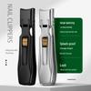 Stainless Steel Anti-Splash Flat-Edged Nail Clippers Set for Thick Nails